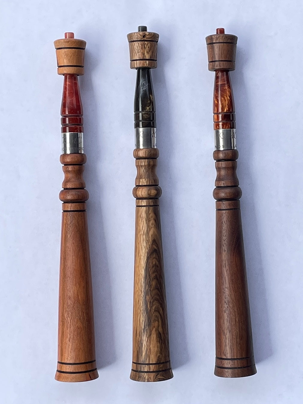 RMC Nostalgic Custom Turkey Trumpet Call, cherry, walnut, spalted red oak, acrylic mouthpiece