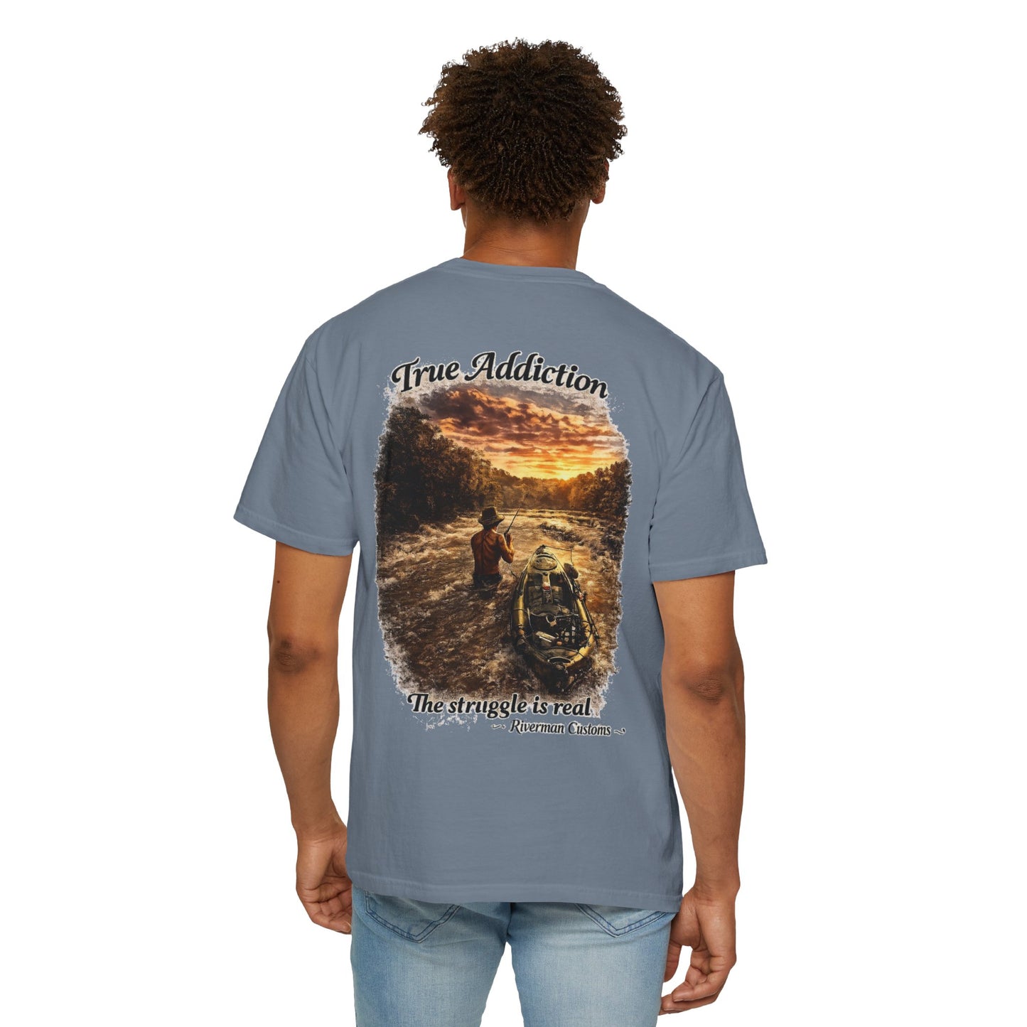 True Addiction - Kayak River Fishing T-Shirt