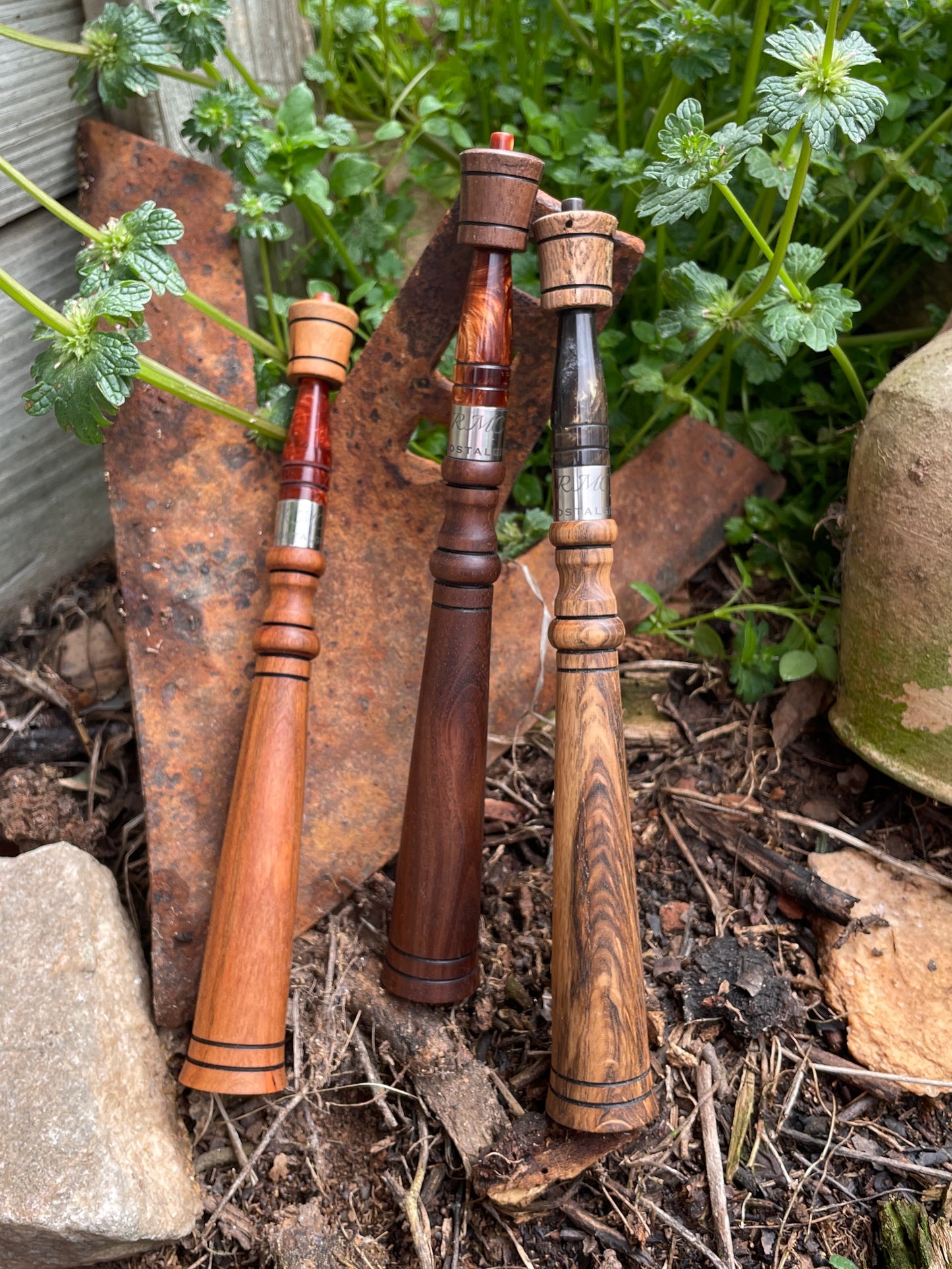 RMC Nostalgic Custom Turkey Trumpet Call, cherry, walnut, spalted red oak, acrylic mouthpiece