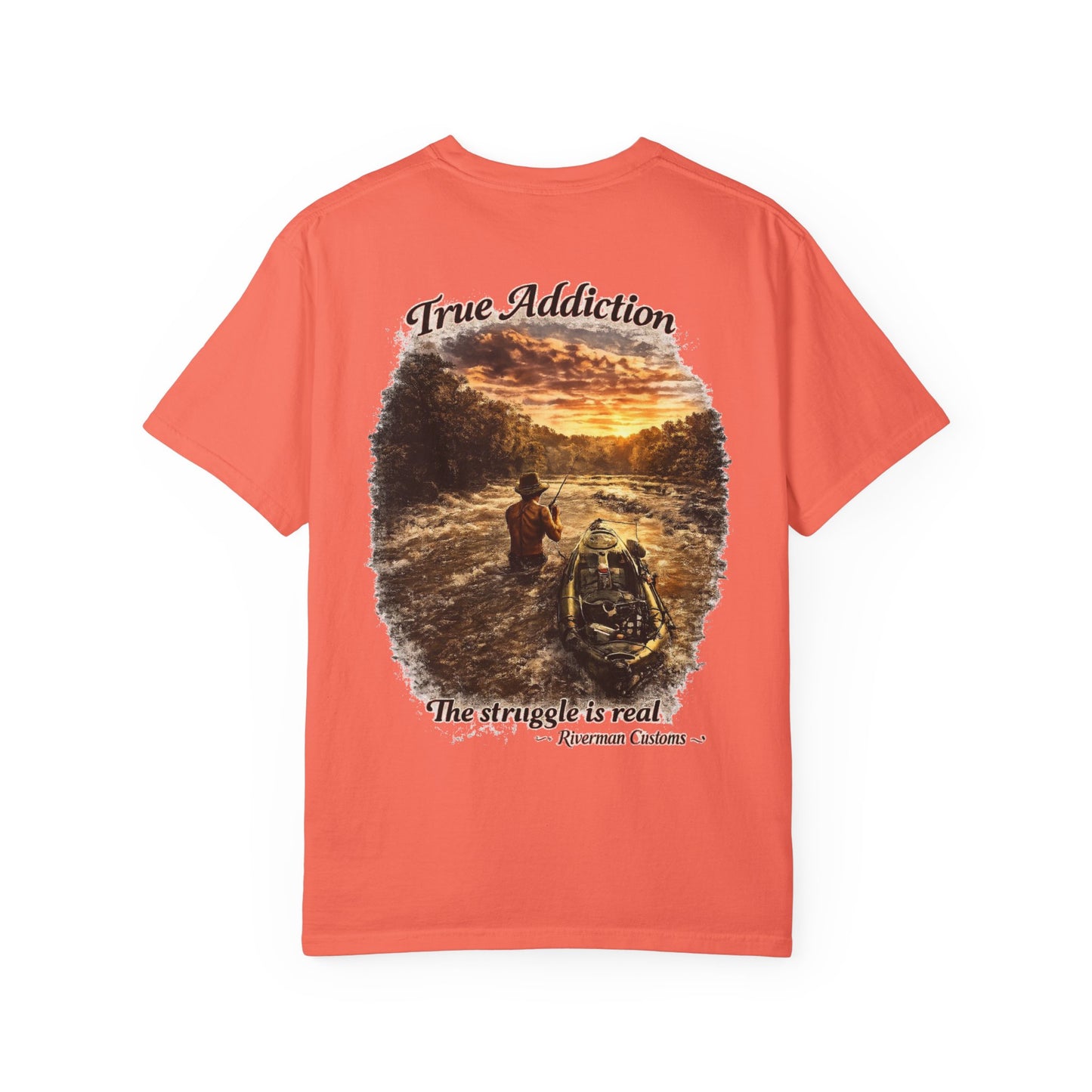 True Addiction - Kayak River Fishing T-Shirt
