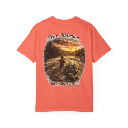True Addiction - Kayak River Fishing T-Shirt