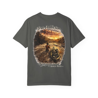 True Addiction - Kayak River Fishing T-Shirt