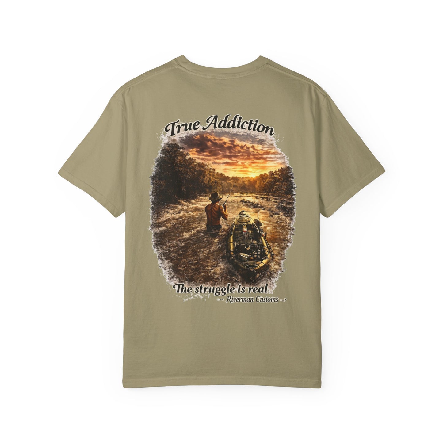True Addiction - Kayak River Fishing T-Shirt