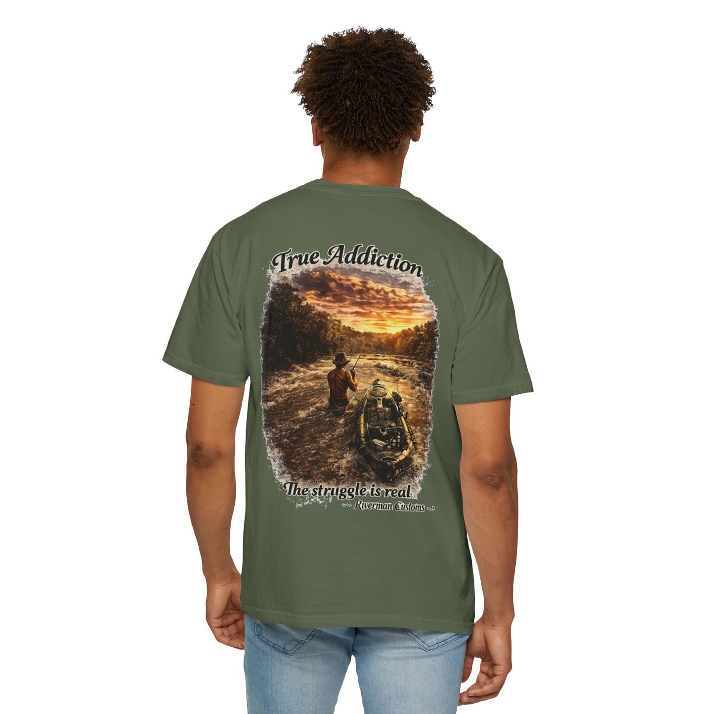 True Addiction - Kayak River Fishing T-Shirt