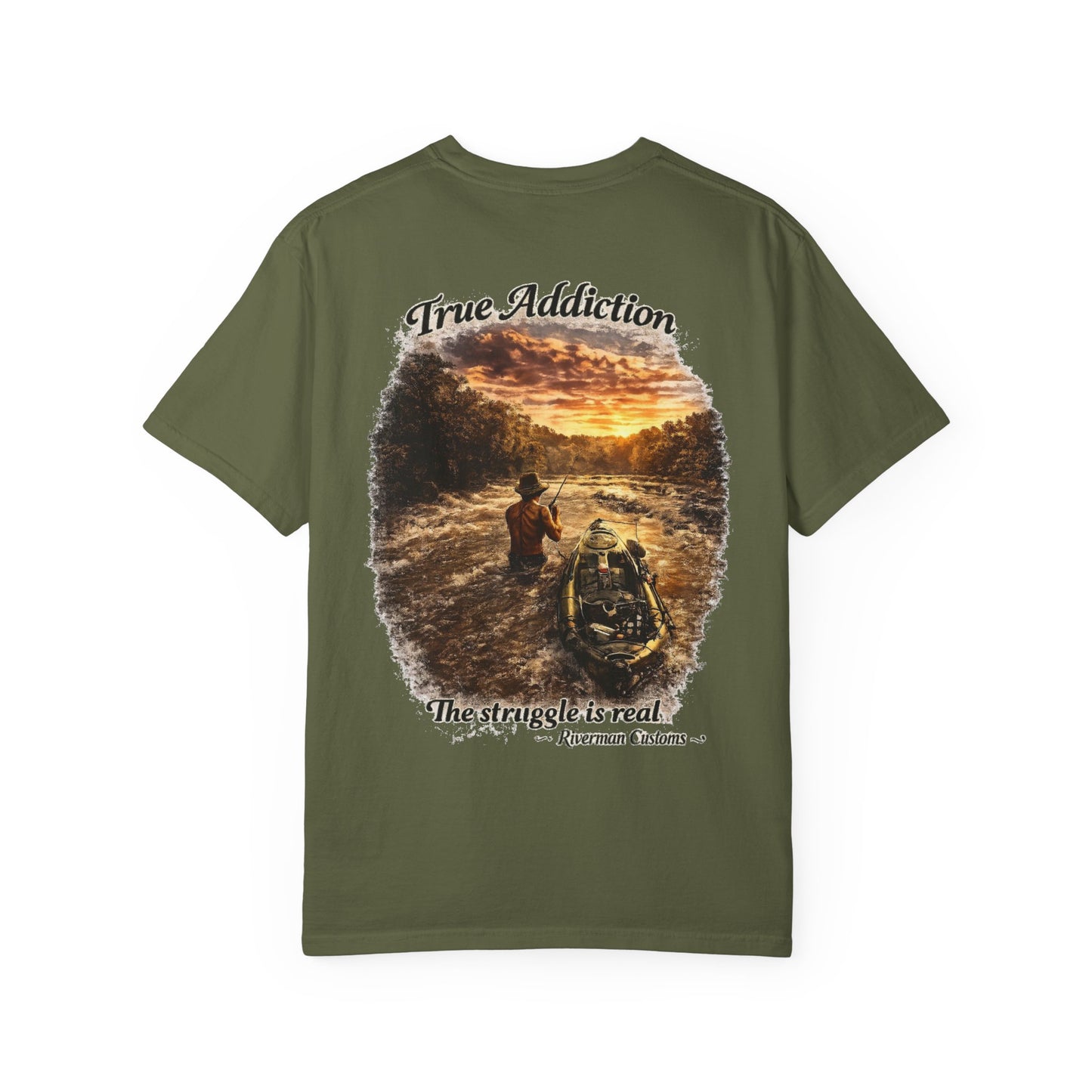 True Addiction - Kayak River Fishing T-Shirt
