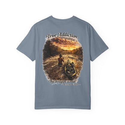 True Addiction - Kayak River Fishing T-Shirt