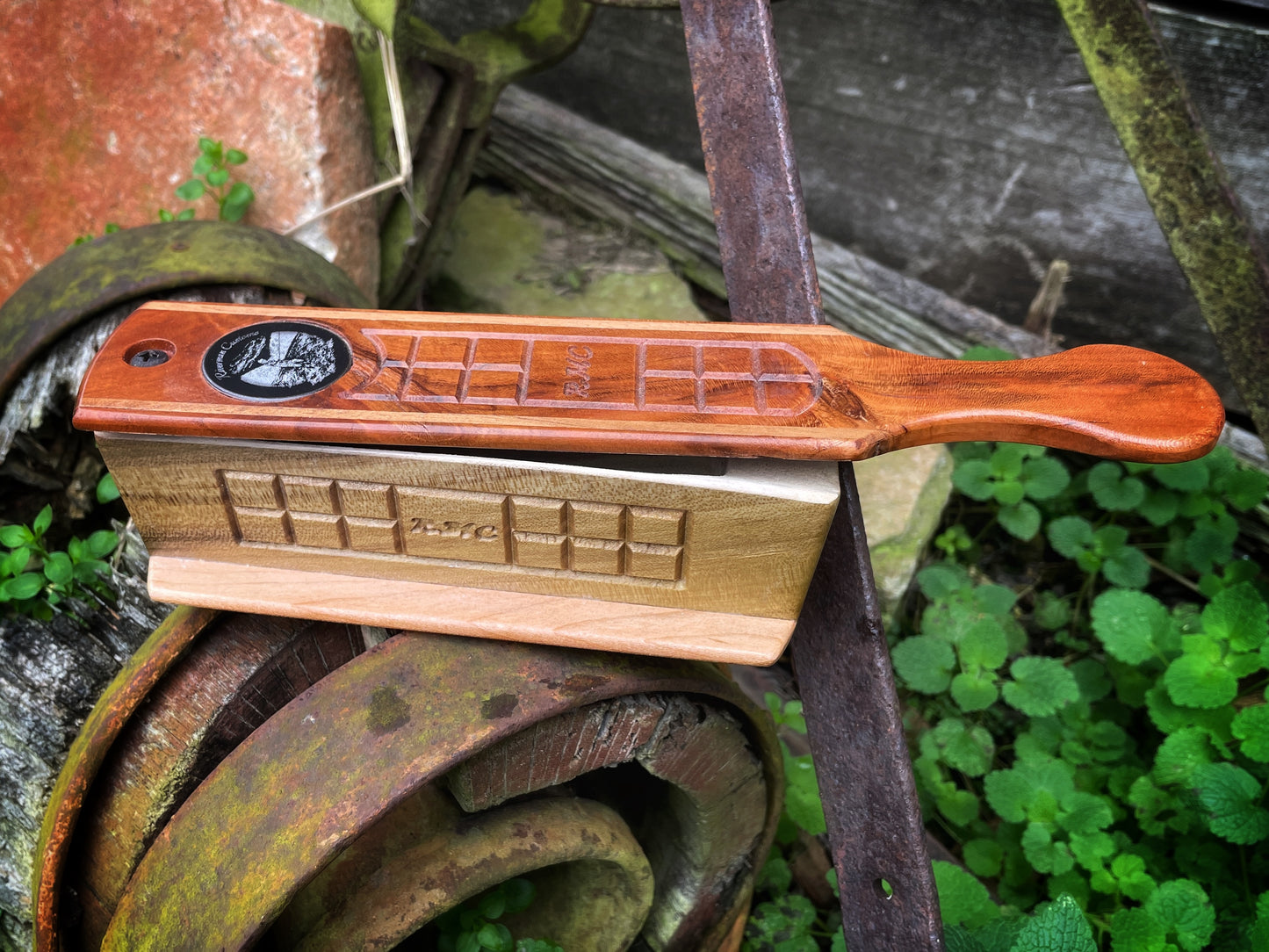 Checkered Short Box Custom Turkey Call Cherry Mineral Poplar