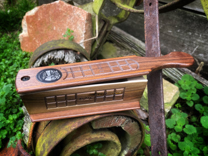 Checkered Short Box Custom Turkey Call Walnut Mineral Poplar