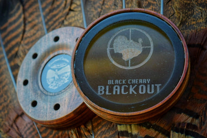 Black Cherry Blackout Custom Turkey Friction Pot Call Side View