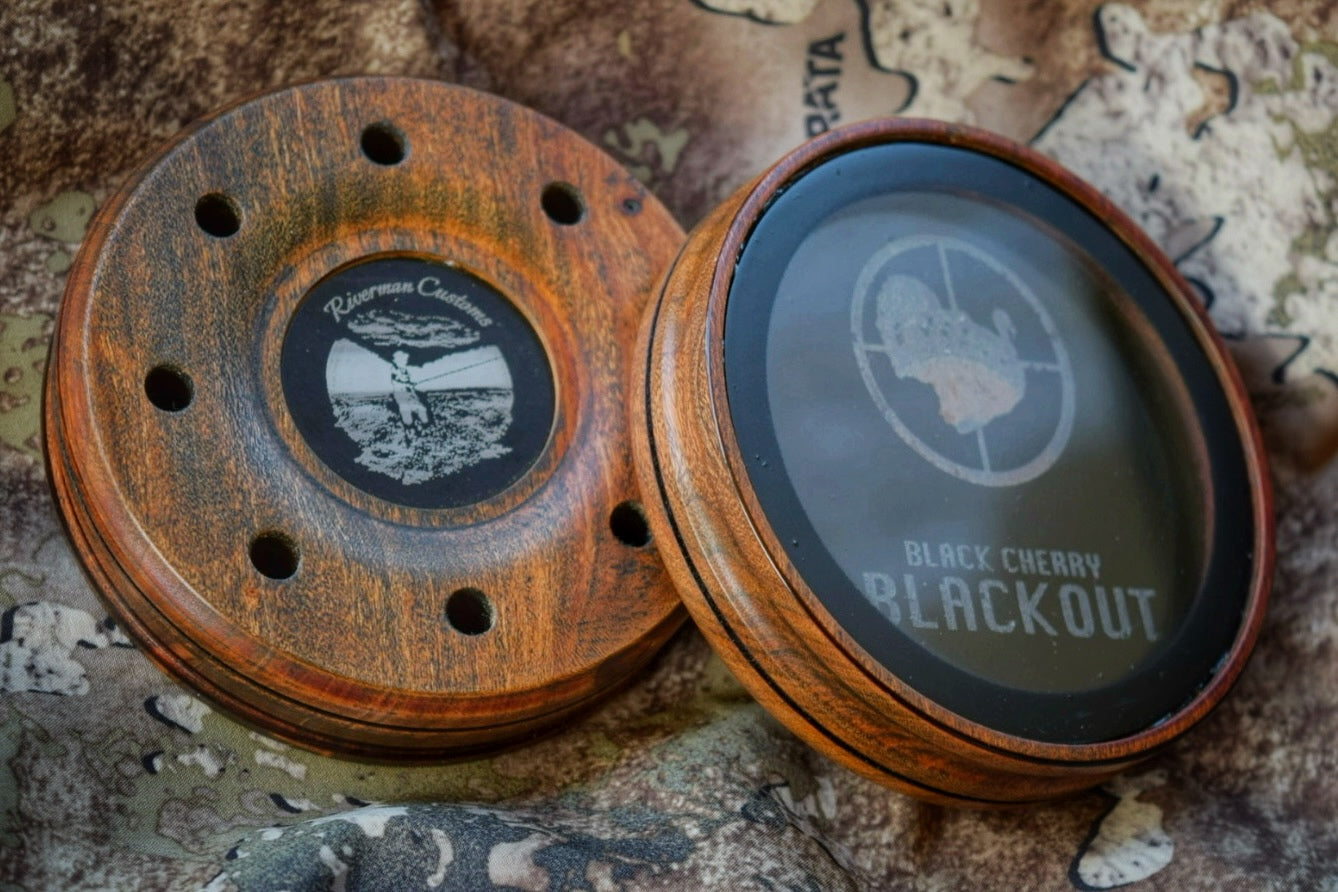 Black Cherry Blackout Custom Turkey Friction Pot Call Bottom View