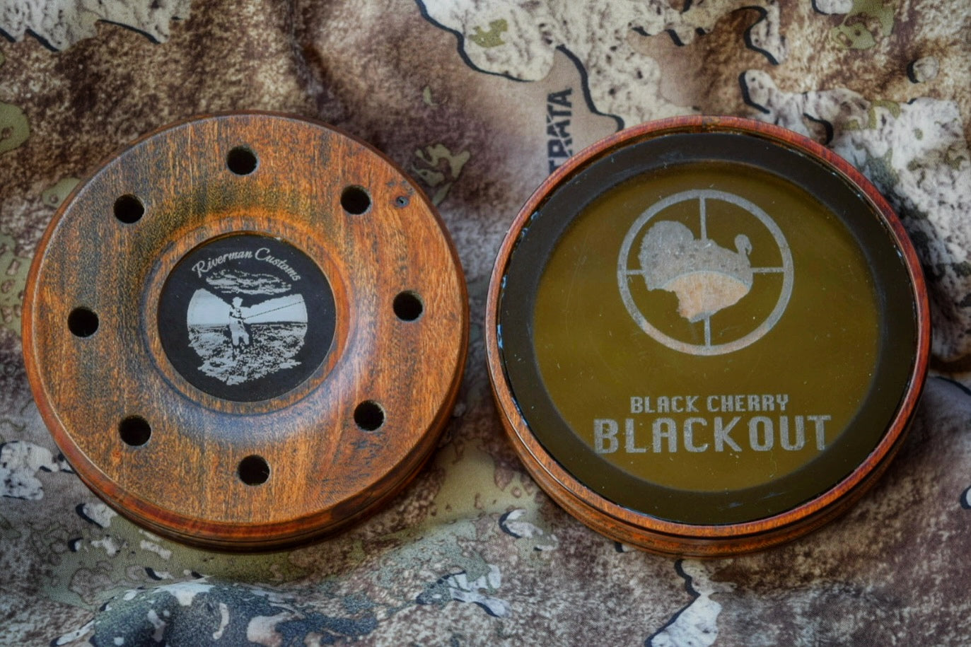 Black Cherry Blackout Custom Turkey Friction Pot Call Top View