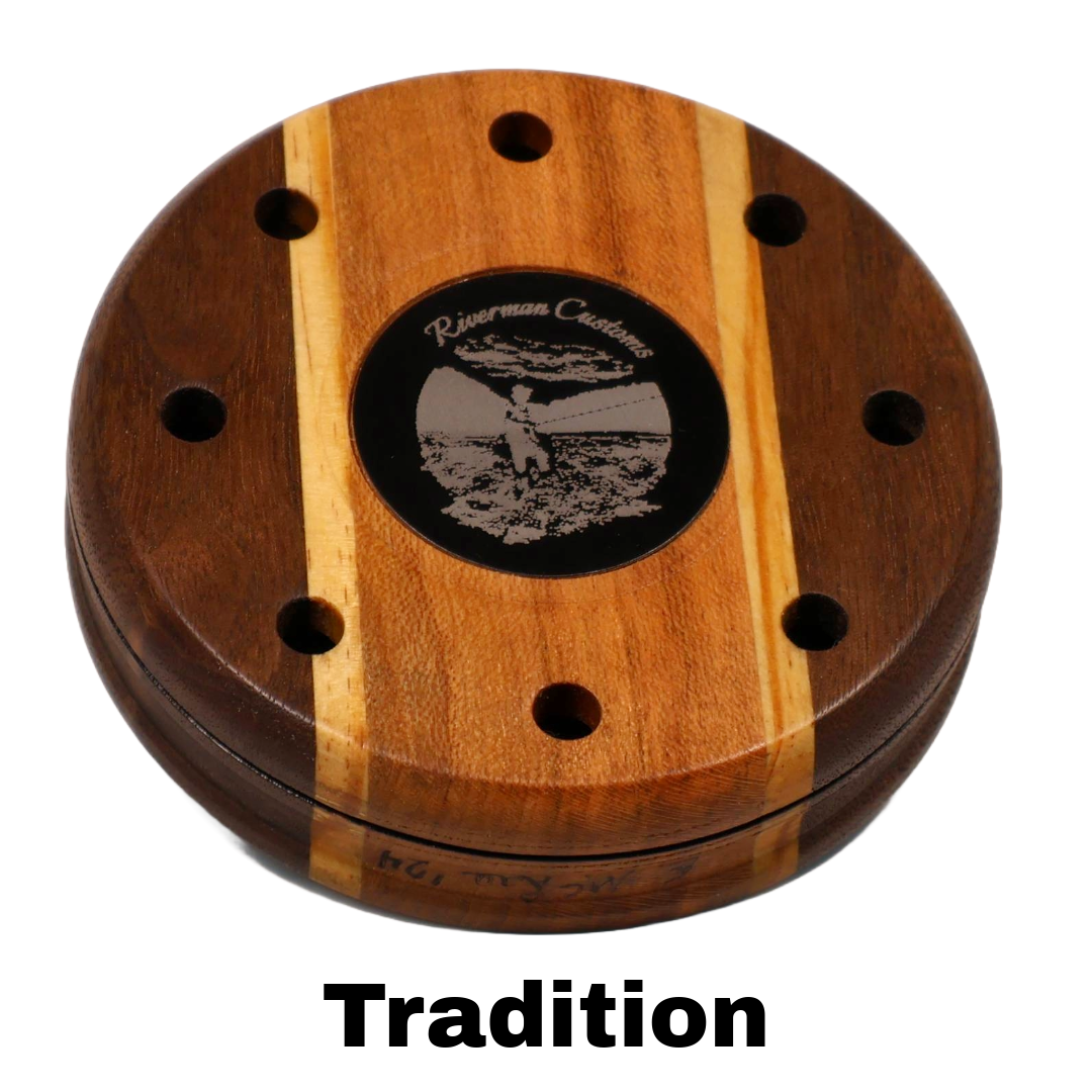 Tradition Custom Turkey Friction Pot Call Engraved Aluminum Emblem