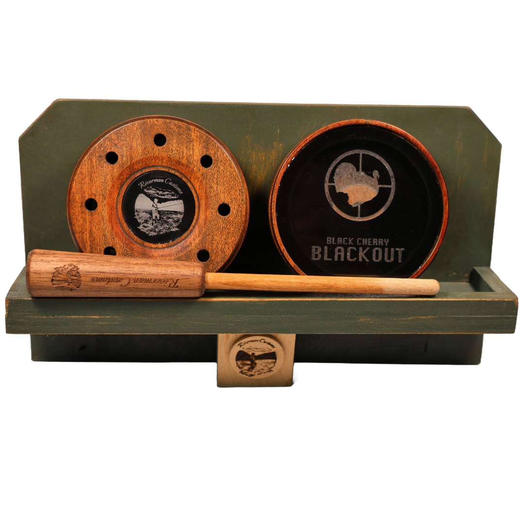 Black Cherry Blackout Custom Turkey Friction Pot Call With Striker